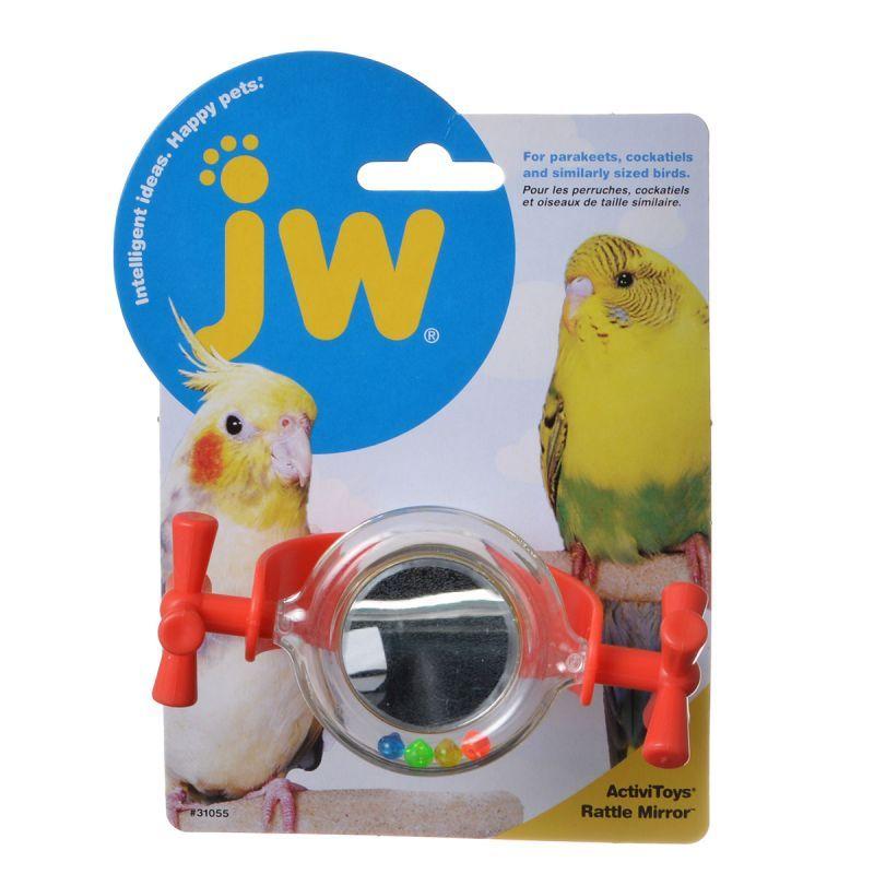 JW Pet Bird Rattle Mirror Bird Toy JW Insight Rattle Mirror Bird Toy