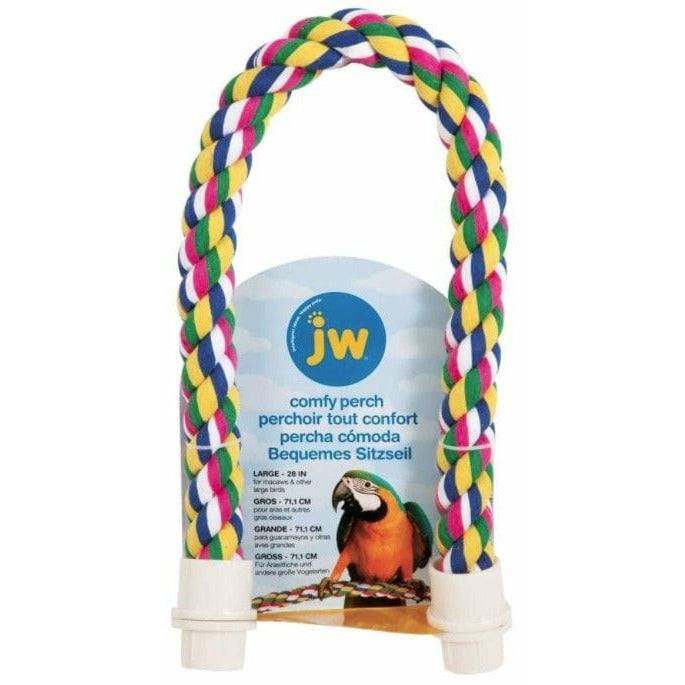 JW Pet Bird Large 1 count JW Pet Flexible Multi-Color Comfy Rope Perch 28"