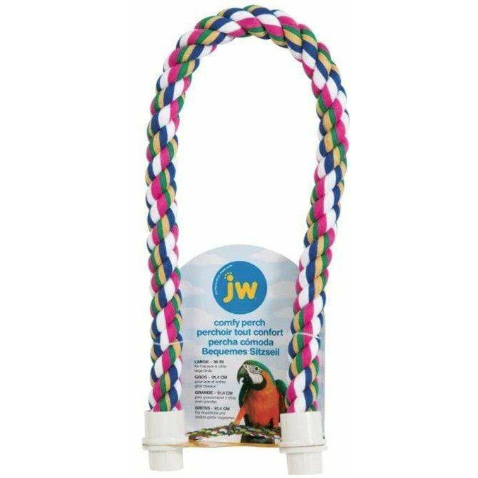JW Pet Bird Large 1 count JW Pet Flexible Multi-Color Comfy Rope Perch 36"