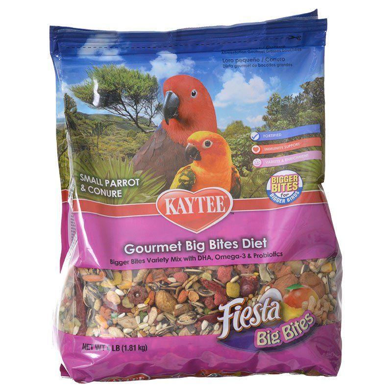Kaytee Bird 4 lbs Kaytee Fiesta Small Parrot & Conure Gourmet Big Bites Diet