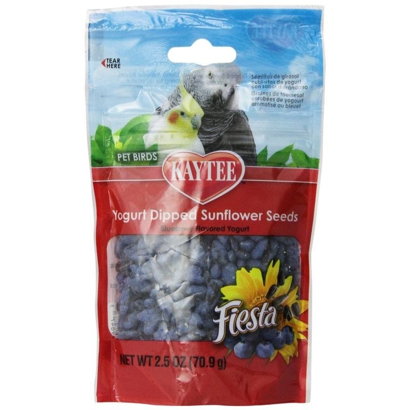 Kaytee Bird 2.5 oz Kaytee Fiesta Yogurt Dipped Sunflower Seeds - Blueberry