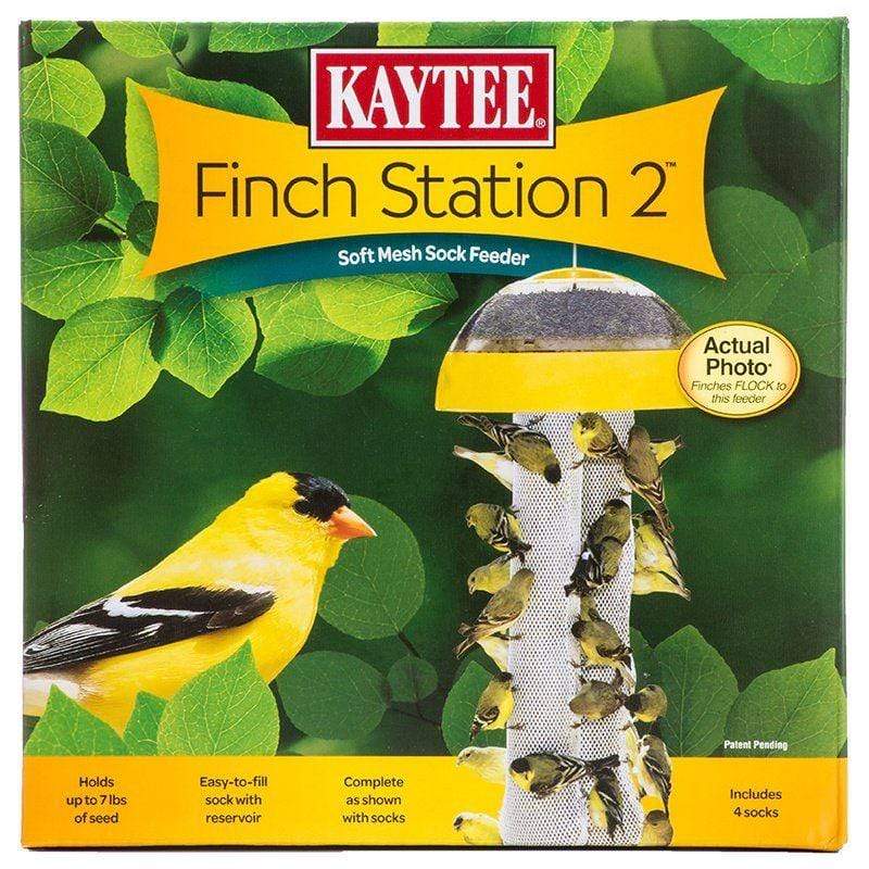Kaytee Bird 9-1/8" Diameter x 21" Tall Kaytee Finch Station 2 Sock Feeder