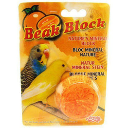 Living World Bird 2 oz Living World Beak Block - Nature's Minerals - Orange
