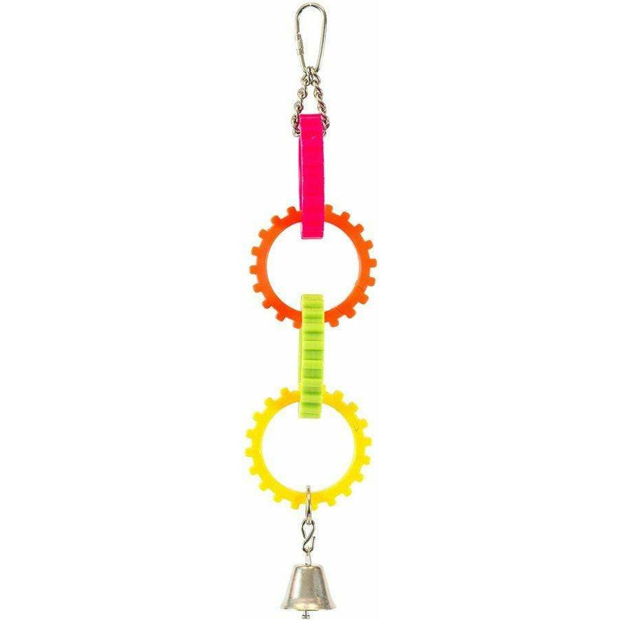 Penn Plax Bird 1 count Penn Plax Gear Rings Plastic Bird Toy