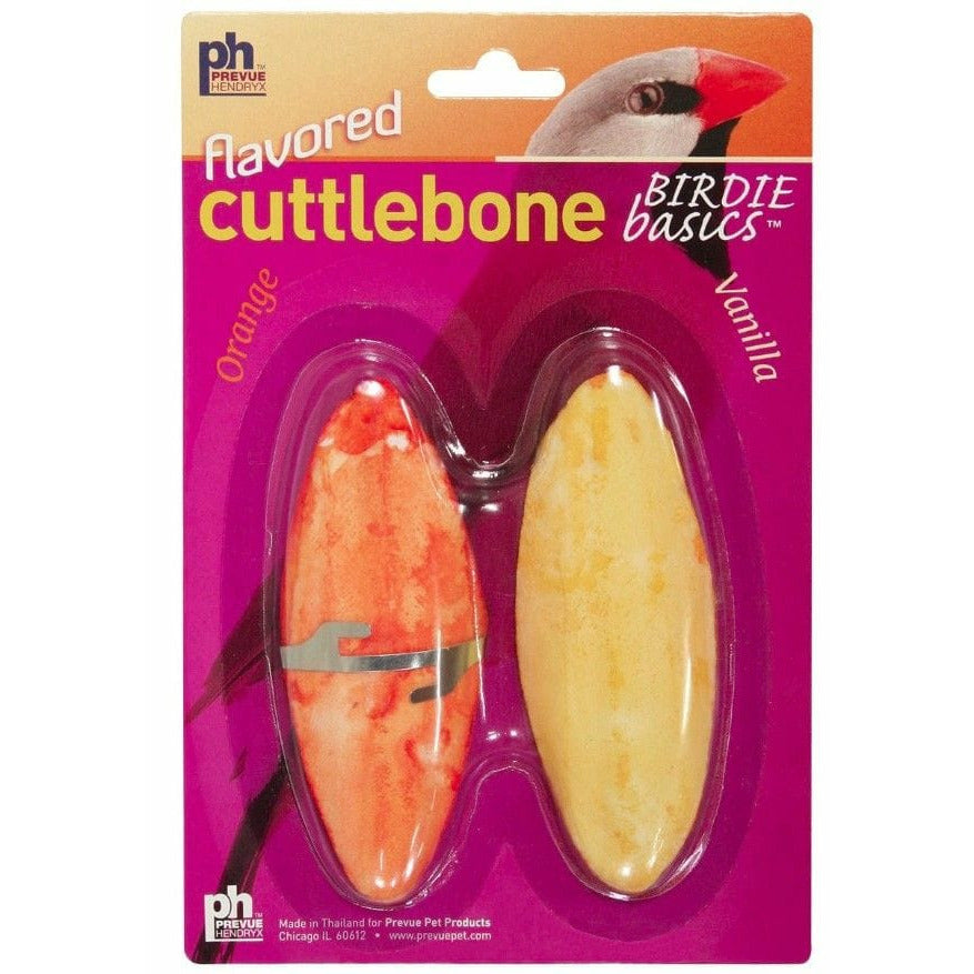 Prevue Bird 2 count Prevue Birdie Basics Flavored Cuttlebone Orange and Vanilla Small 4" Long