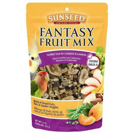 Sunseed Bird 11 oz Sunseed Fantasy Fruit Mix Fortified Treat for Cockatiels and Lovebirds