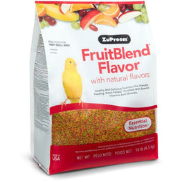 ZuPreem Bird 10 lbs ZuPreem FriutBlend withNatural Fruit Flavors Pellet Bird Food for Very Small Birds (Canary and Finch)