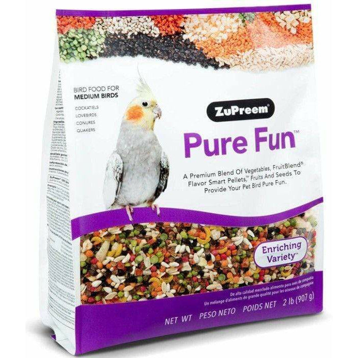 ZuPreem Bird 2 lbs ZuPreem Pure Fun Enriching Variety Mix Bird Food for Medium Birds
