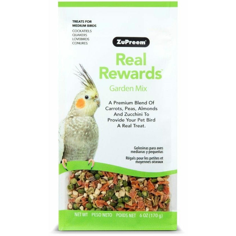 ZuPreem Bird 6 oz ZuPreem Real Rewards Garden Mix Treats for Medium Birds