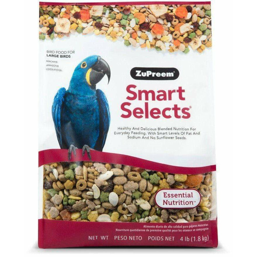 ZuPreem Bird 4 lbs ZuPreem Smart Selects Bird Food for Large Birds