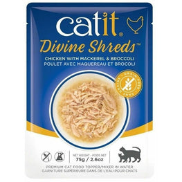 CatIt Cat 2.65 oz Catit Divine Shreds Chicken with Mackerel and Broccoli
