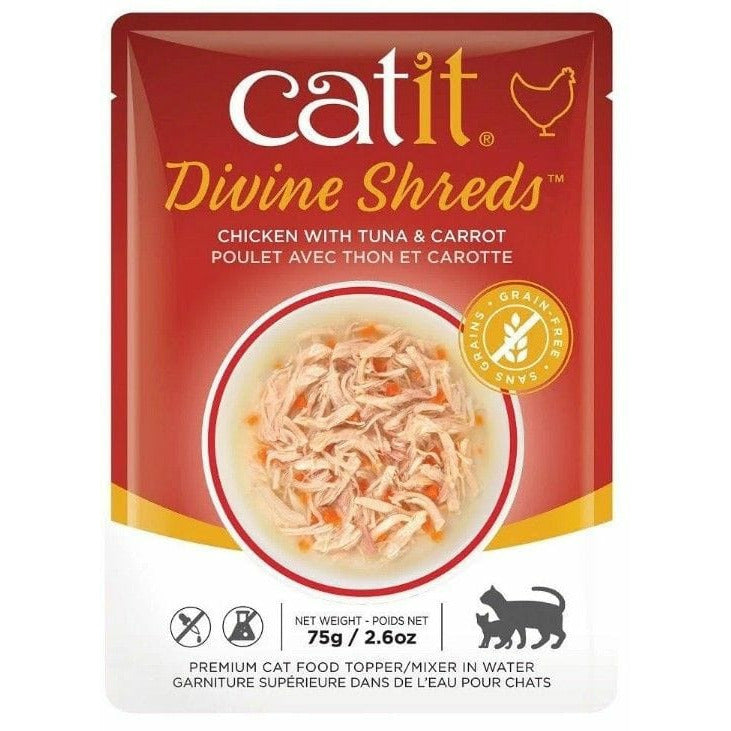 CatIt Cat 2.65 oz Catit Divine Shreds Chicken with Tuna and Carrot