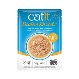 CatIt Cat 2.65 oz Catit Divine Shreds Tuna with Chicken and Wakame