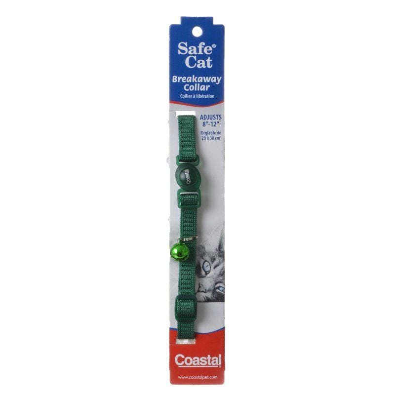 Coastal Pet Cat 8"-12" Neck Coastal Pet Safe Cat Nylon Adjustable Breakaway Collar - Hunter Green