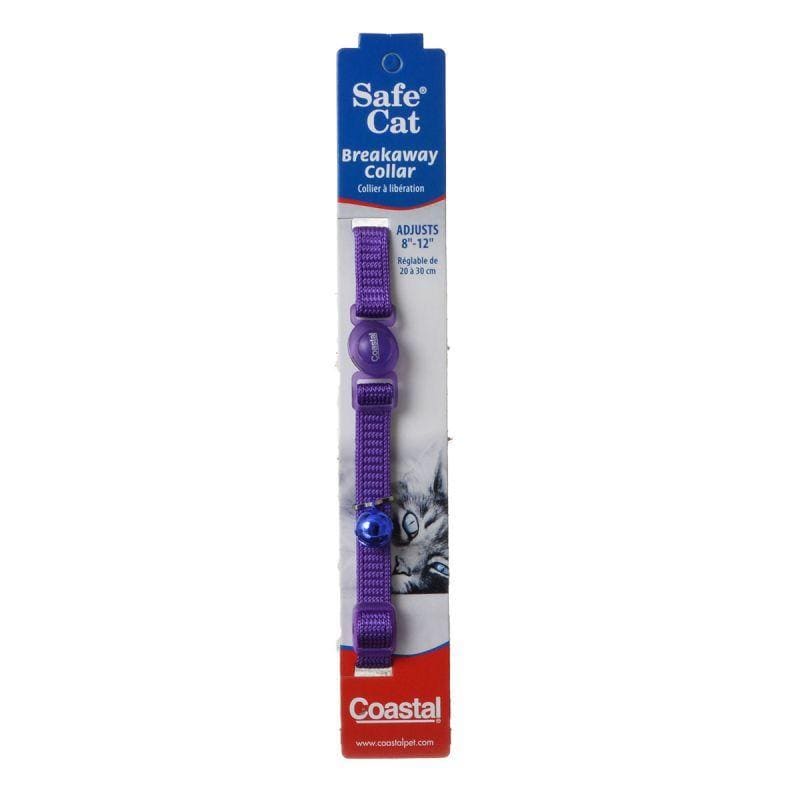 Coastal Pet Cat 8"-12" Neck Coastal Pet Safe Cat Nylon Adjustable Breakaway Collar - Purple