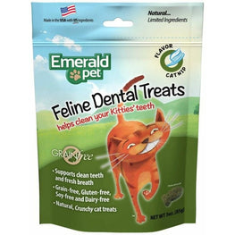 Emerald Pet Cat 3 oz Emerald Pet Feline Dental Treats Catnip Flavor