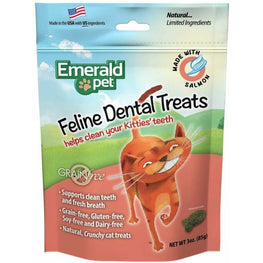 Emerald Pet Cat 3 oz Emerald Pet Feline Dental Treats Salmon Flavor