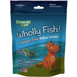 Emerald Pet Cat 3 oz Emerald Pet Wholly Fish! Cat Treats Tuna Recipe