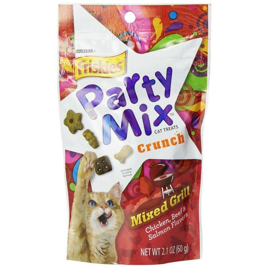Purina Cat 2.1 oz Friskies Party Mix Cat Treats - Mixed Grill Crunch
