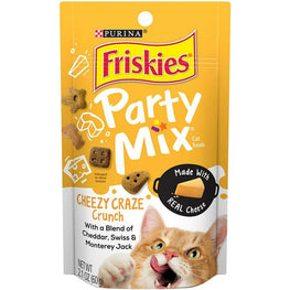 Friskies Cat 2.1 oz Friskies Party Mix Crunch Treats Cheezy Craze