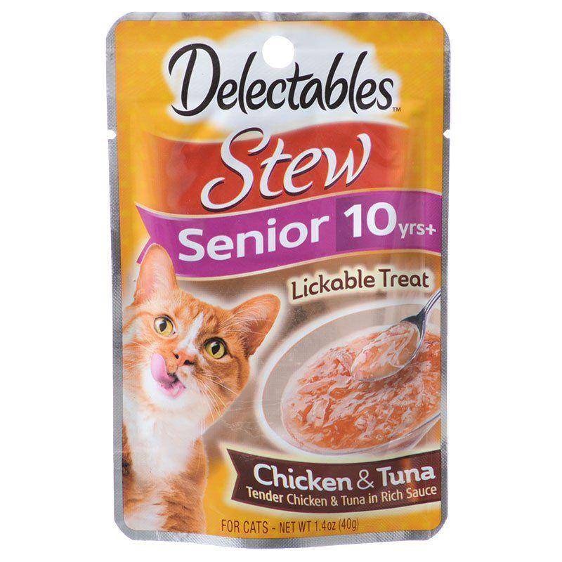 Hartz Cat 1.4 oz Hartz Delectables Stew Senior Lickable Cat Treats - Chicken & Tuna