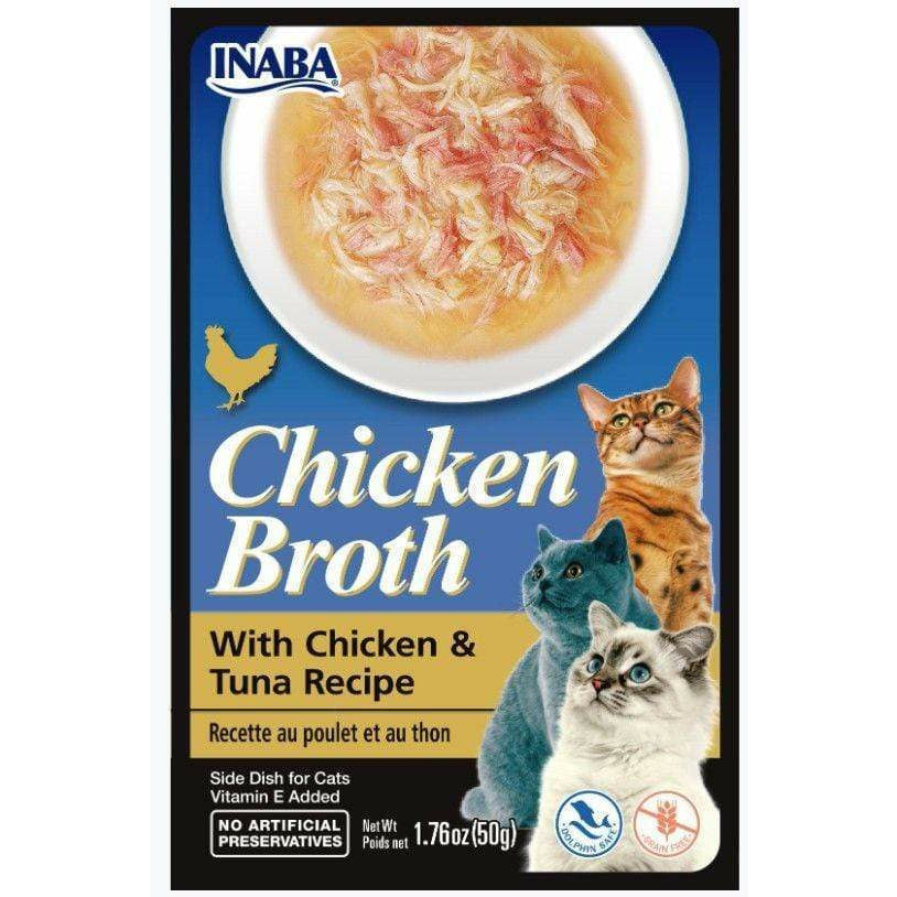 Inaba Cat 1.76 oz Inaba Chicken Broth with Chicken and Tuna Recipe Side Dish for Cats