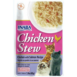Inaba Cat 1.4 oz Inaba Chicken Stew Chicken with Salmon Recipe Side Dish for Cats