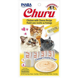 Inaba Cat 4 count Inaba Churu Chicken with Cheese Recipe Creamy Cat Treat