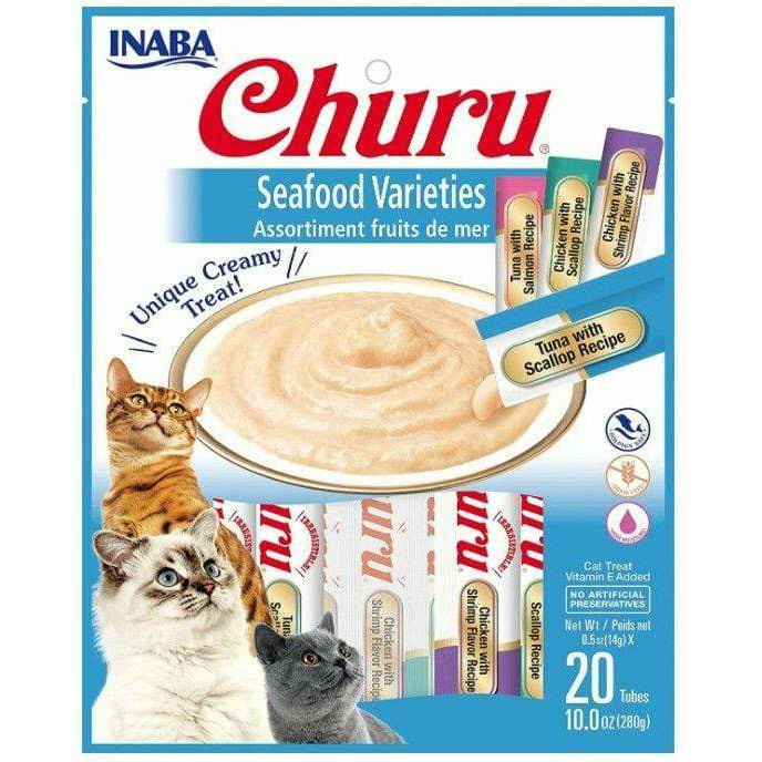 Inaba Cat 20 count Inaba Churu Seafood Varieties Creamy Cat Treat