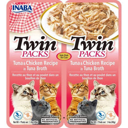 Inaba Cat 2 count Inaba Twin Packs Tuna and Chicken Recipe in Tuna Broth for Cats