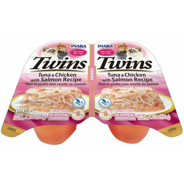 Inaba Cat 2 count Inaba Twins Tuna and Chicken with Salmon Recipe Side Dish for Cats