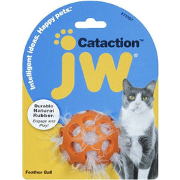 JW Pet Cat 1 count JW Pet Cataction Feather Ball Interactive Cat Toy