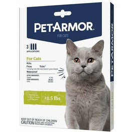 PetArmor Cat 3 count PetArmor Flea and Tick Treatment for Cats (Over 1.5 Pounds)