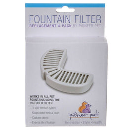 Pioneer Pet Cat 4 Pack Pioneer Replacement Filters for Stainless Steel and Ceramic Fountains