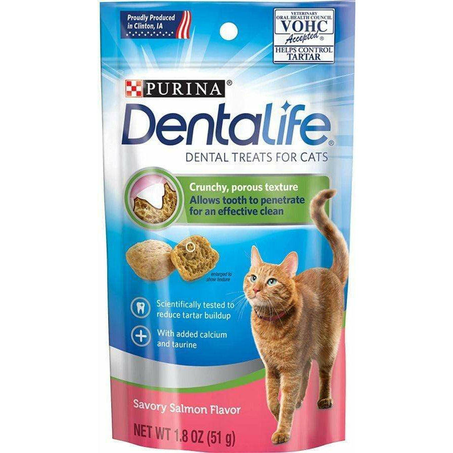 Purina Cat 1.8 oz Purina DentaLife Dental Treats for Cats Salmon