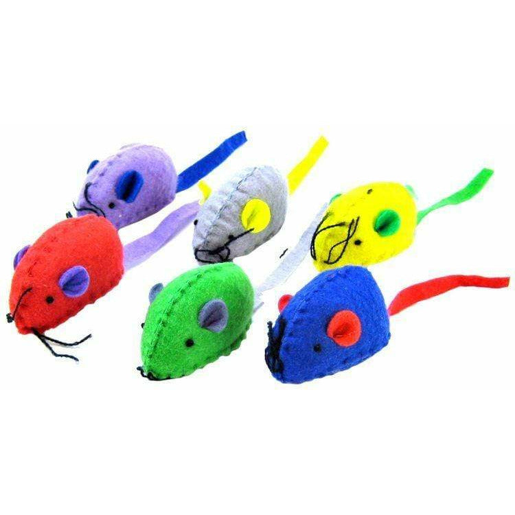 Spot Cat 6 Pack Spot Felt Mice with Catnip Cat Toys