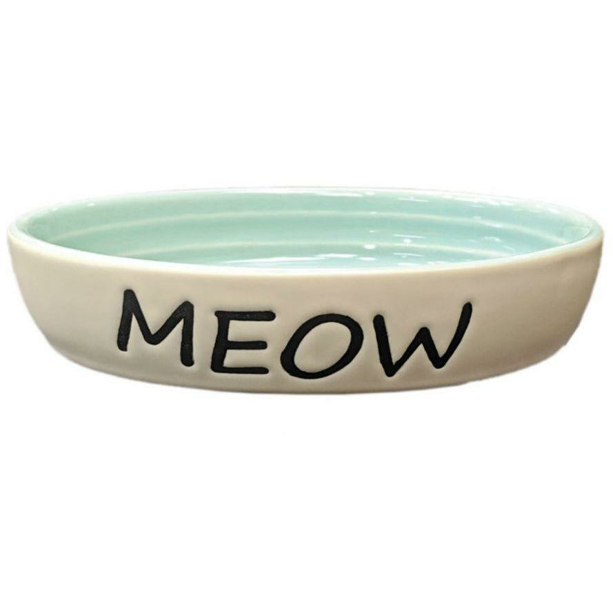 Spot Cat 1 count Spot Oval Green Meow Dish 6"