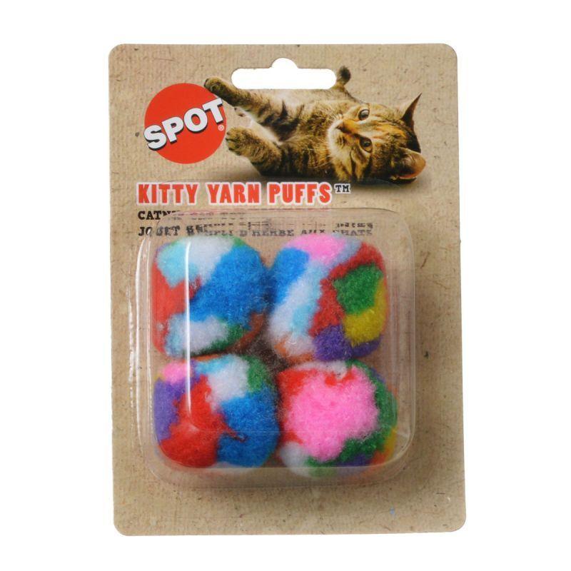 Spot Cat 4 Pack Spot Spotnips Yarn Puffballs Cat Toys