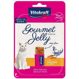 VitaKraft Cat 5 count VitaKraft Gourmet Jelly Cat Treat with Chicken and Carrot