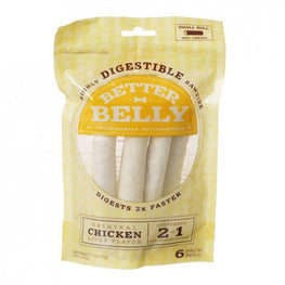 Better Belly Dog 6 Count Better Belly Rawhide Chicken Liver Rolls - Small