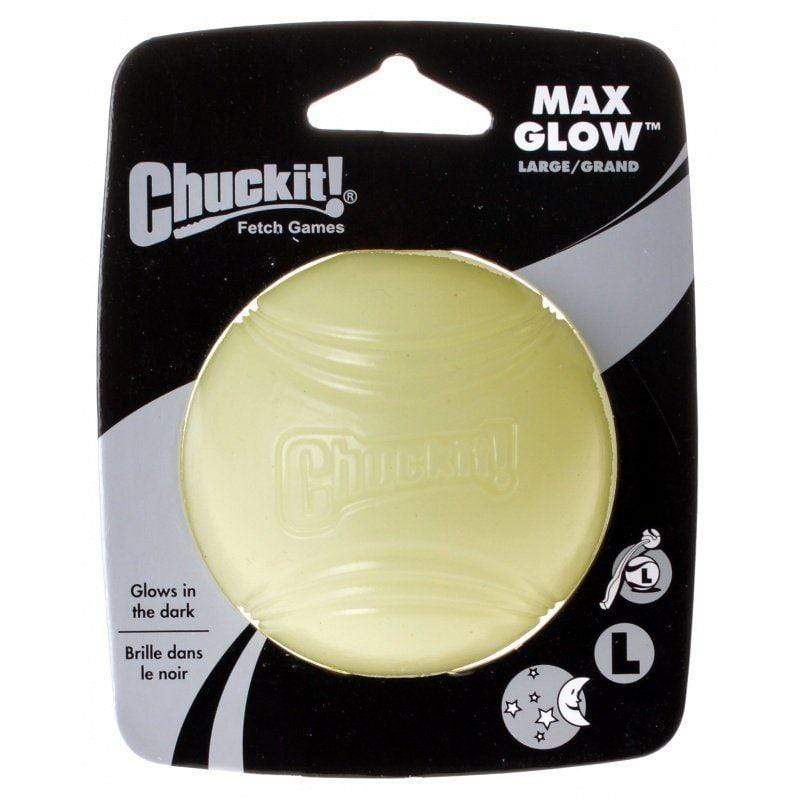 Chuckit! Dog Large Ball - 3" Diameter (1 Pack) Chuckit Max Glow Ball