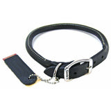 Circle T Leather Dog 18" Neck Circle T Pet Leather Round Collar - Black