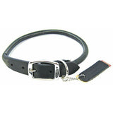 Circle T Leather Dog 22" Neck Circle T Pet Leather Round Collar - Black