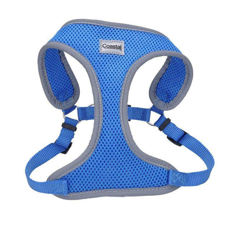 Coastal Pet Dog X-Small - 16-19" Girth - (5/8" Straps) Coastal Pet Comfort Soft Reflective Wrap Adjustable Dog Harness - Blue Lagoon