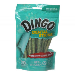 Dingo Dog 20 Pack Dingo Dental Sticks for Tartar Control