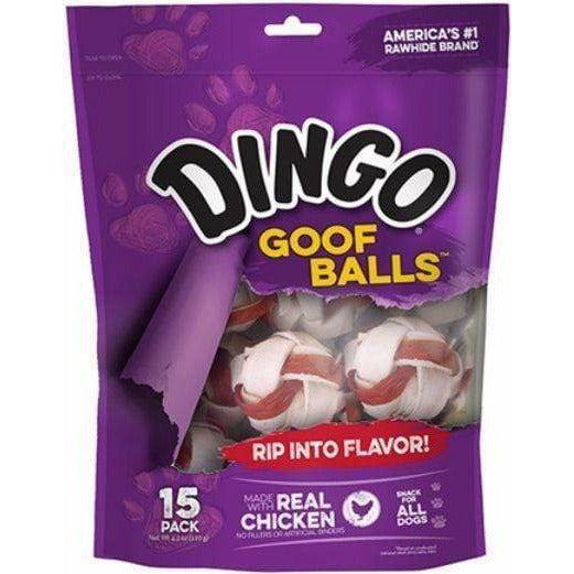 Dingo Dog Small - 1"(15 Pack) Dingo Goof Balls Chicken & Rawhide Chew