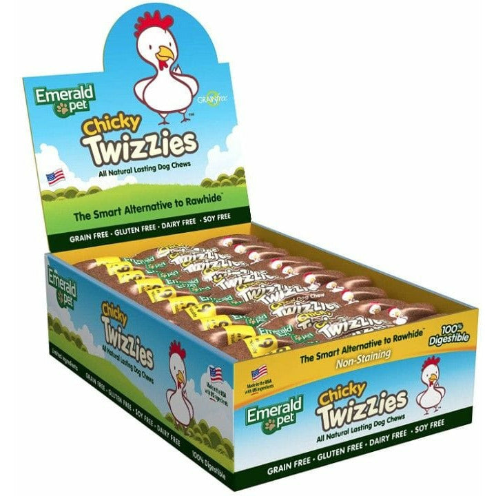 Emerald Pet Dog 30 count Emerald Pet Chicky Twizzies Natural Dog Chews