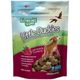 Emerald Pet Dog 5 oz Emerald Pet Little Duckies Dog Treats with Duck and Cranberry