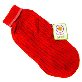 Fashion Pet Dog Fashion Pet Cable Knit Dog Sweater - Red
