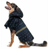 Fashion Pet Dog X-Large Fashion Pet Polka Dot Dog Raincoat Navy
